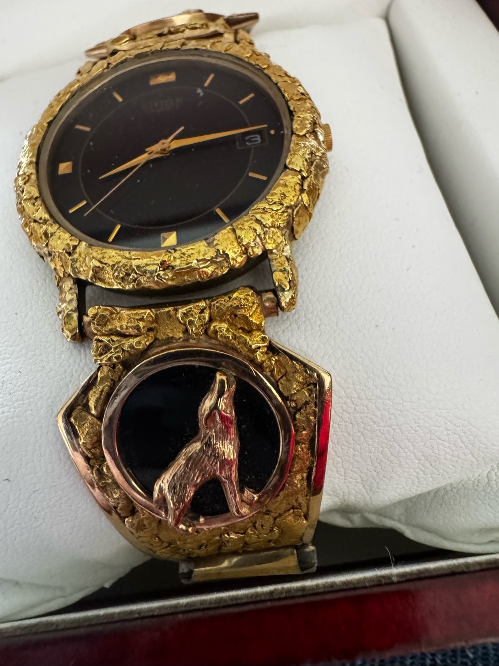 Citizen Gold-Tone Men's Watch with Black Dial - Vintage Alaskan Gold Nugget - Picture 9 of 9